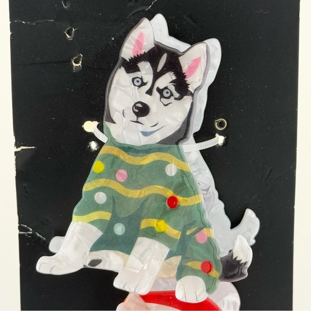 art class Festive Dog Cat Hair Claw Clips Set of 2